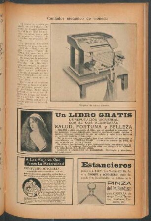 Contador mecánico de moneda