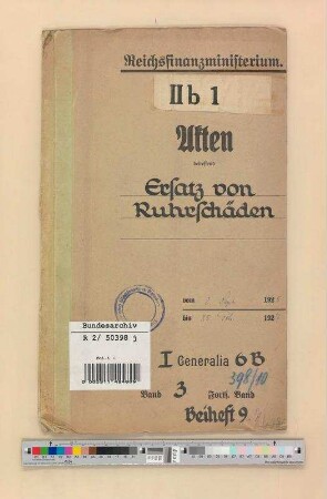 Schadenersatz für das besetzte Gebiet, einschließlich "Ruhrkampfgeschädigte": Bd. 3