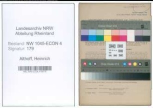 Entnazifizierung Heinrich Althoff , geb. 11.01.1898 (Kaufmann)