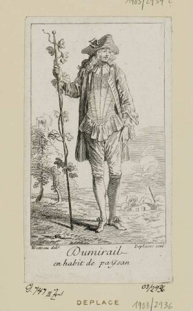 Dumirail en habit de paÿsan, Blatt 5 der Folge "Figures Françoises et Comiques"
