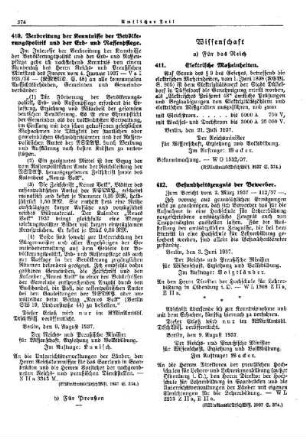 Gesundheitszeugnis der Bewerber : [Wissenschaft] ; [Für das Reich] ; [Amtliche Erlasse] ; [Amtlicher Teil]