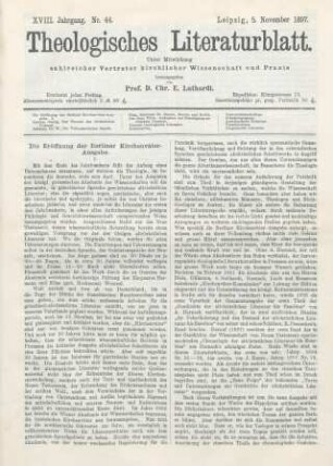 521-524 Die Eröffnung der Berliner Kirchenväter-Ausgabe