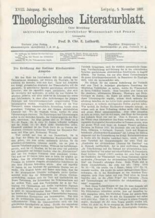 521-524 Die Eröffnung der Berliner Kirchenväter-Ausgabe