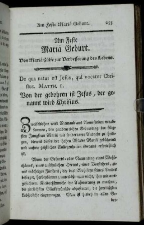 [13.] Am Feste Mariä Geburt.