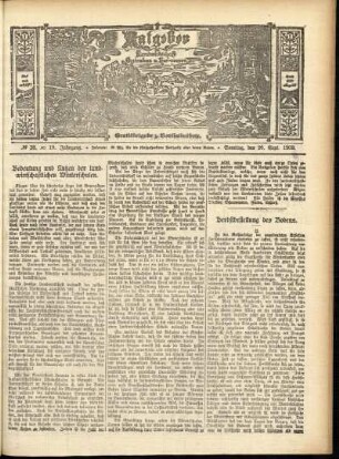 Ausgabe vom Sonntag, den 26. September 1909.