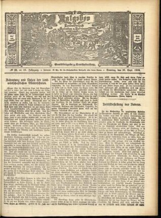 Ausgabe vom Sonntag, den 26. September 1909.