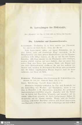 39. Anwendungen der Elektricität