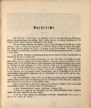 Jahres-Bericht über die Studien-Anstalt im Benediktinerstifte Metten : für das Studien-Jahr .... 1868/69