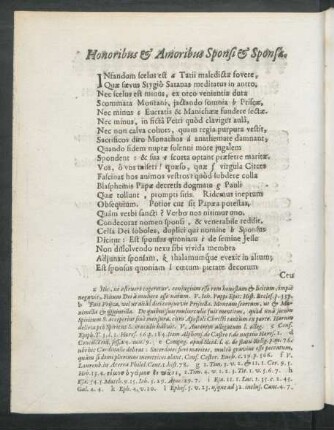 Honoribus & Amoribus Sponsi & Sponsae.