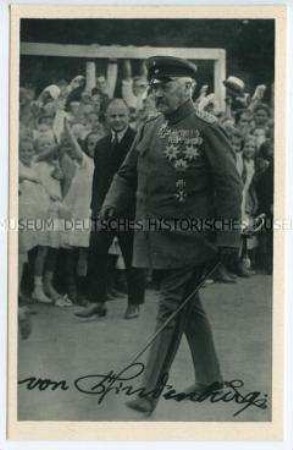 Paul von Hindenburg bei einem Aufenthalt in Ostpreußen