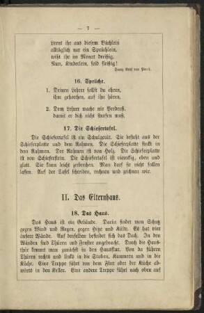 II. Das Elternhaus