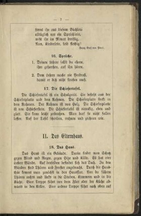 II. Das Elternhaus