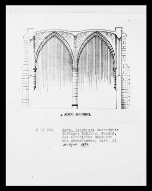 Agen (Lot-et-Garonne), Eglise des Jacobins, Aufriss