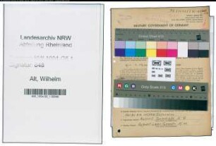 Entnazifizierung Wilhelm Alt , geb. 18.11.1891 (Walzmeister)