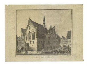 Rathaus (Südostseite) um 1820