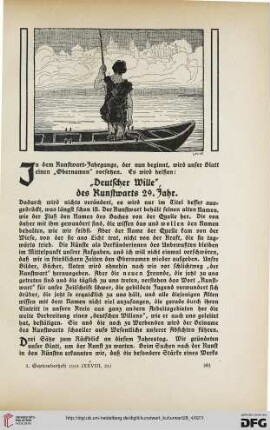 28: "Deutscher Wille", des Kunstwarts 29. Jahr