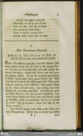 II. Die Errettung Gottes
