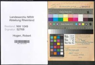 Entnazifizierung Robert Hogen , geb. 07.06.1897 (Landwirt)