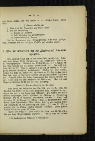 2. Wie die Israeliten sich die "Eroberung" Kanaans erzählten