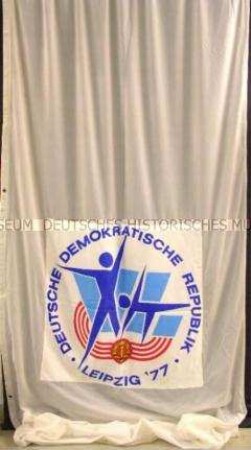 Fahne des 6. Turn- und Sportfestes und der 6. Kinder- und Jugend-Spartakiade der DDR