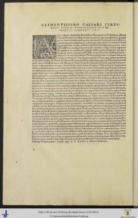Clementissimo Caesari Ferdinando Boemiae Hungariaeque Regi…