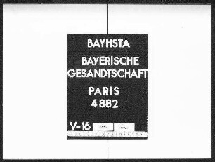Deuerlein, Andreas, von Affalterthal, Sattlergeselle in Paris, Paßzustellung