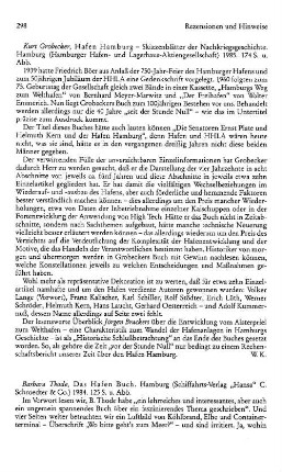 Grobecker, Kurt :: Hafen Hamburg, Skizzenblätter der Nachkriegsgeschichte : Hamburg, Hamburger Hafen- und Lagerhaus-Aktiengesellschaft, 1985