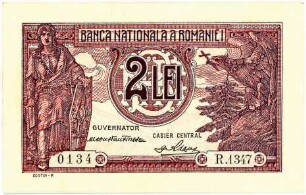 Geldschein, 2 Lei, 21.12.1938