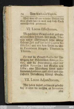 VI. Locus Effectorum.