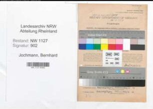 Entnazifizierung Bernhard Jochmann , geb. 20.10.1886 (Forstmeister)