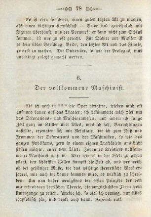 6. Der vollkommene Maschinist