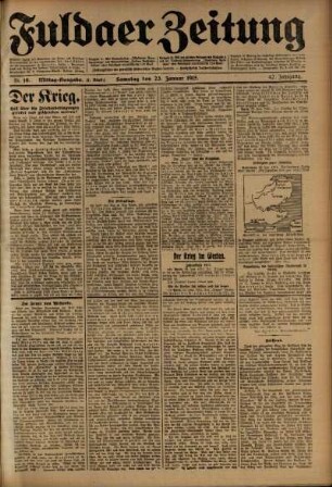 Zweite Ausgabe vom Samstag, den 23. Januar 1915.