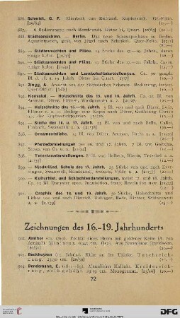 Zeichnungen des 16.-19. Jahrhunderts (Nr. 902-951)