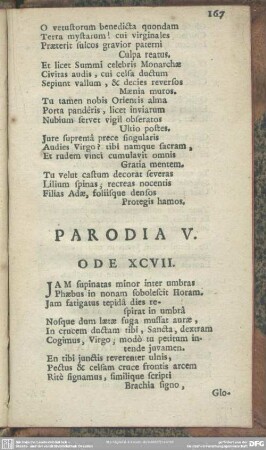 Parodia V. Ode XCVII.