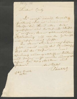 Brief an Carl Mendelssohn Bartholdy : 10.10.1860