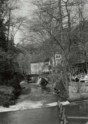 Lohmen, Fußgängerbrücke über die Wesenitz