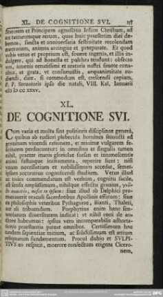 XL. De cognitione sui