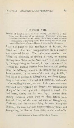 Chapter VIII. Rumours of disturbances in the Shan country ...