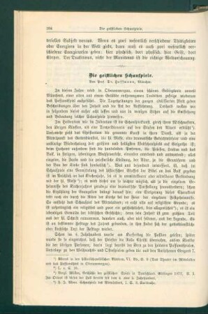 ¬Die¬ geistlichen Schauspiele