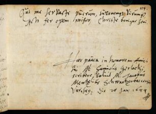 104r, [S.l.] ; 25.01.1644 / Jacobus Mentzelius