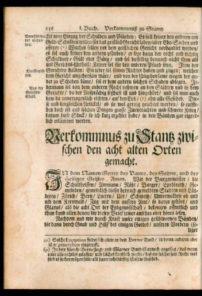 Verkommnus zu Stantz zwischen den acht alten Orten gemacht