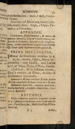 23-33, Prima Declinatio. Primae declinationis ...