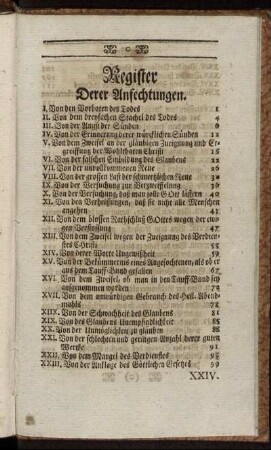 Register Derer Anfechtungen.