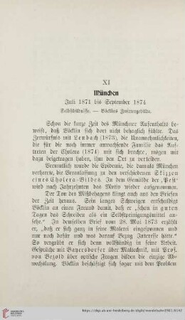 XI. München Juli 1871 bis September 1874