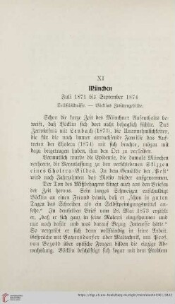 XI. München Juli 1871 bis September 1874