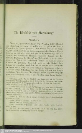 Die Bischöfe von Merseburg