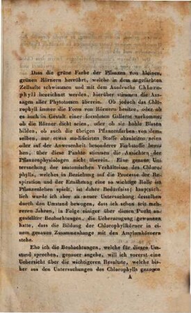 Untersuchungen über die anatomischen Verhältnisse des Chlorophylls : eine Inaugural-Dissertation