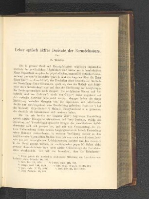 Ueber optisch aktive Derivate der Bernsteinsäure.