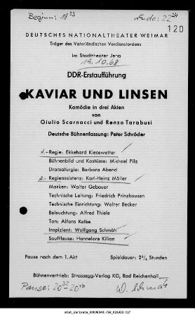 Kaviar und Linsen