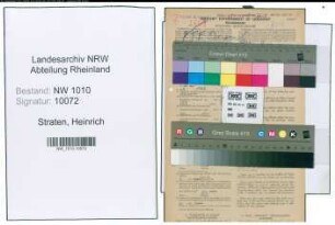 Entnazifizierung Heinrich Straten , geb. 14.07.1895 (Postbetr.Assistent)